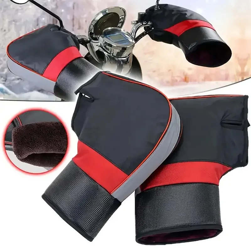 Motorcycle Gear For Winter - Motorrad-Lenkermuffen, dick, warm, regendicht, winddicht, Handschutz,