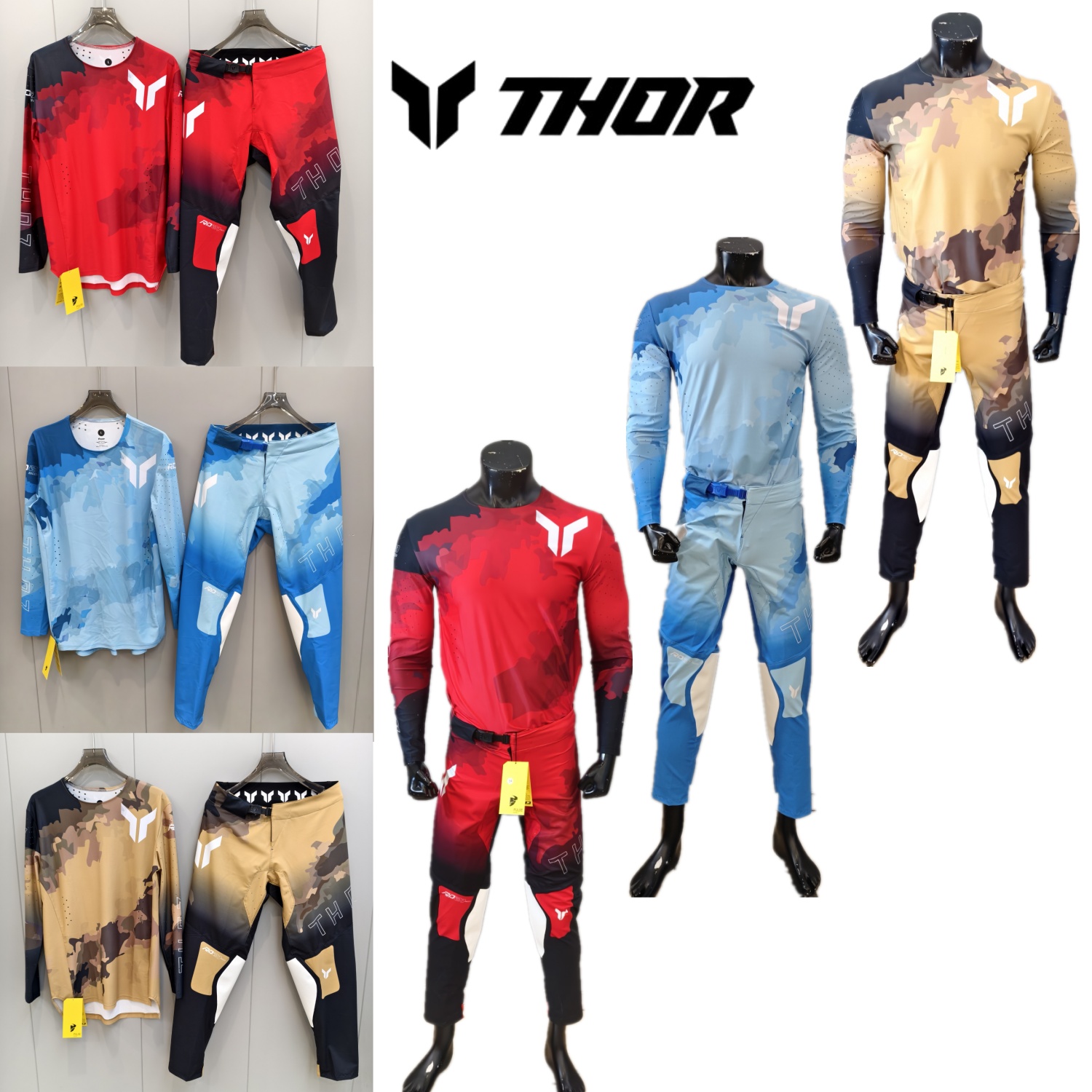 Motorcycle Gear Pants - THOR Motocross-Ausrüstungsset MX Offroad-Motorradanzug Dirt-Bike-Jersey-Set Moto-Jersey