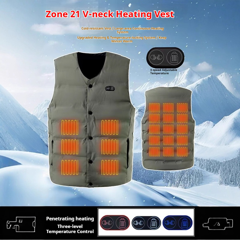 Motorcycle Gear For Winter - Winter Neue Stil 21 Zone V-ausschnitt