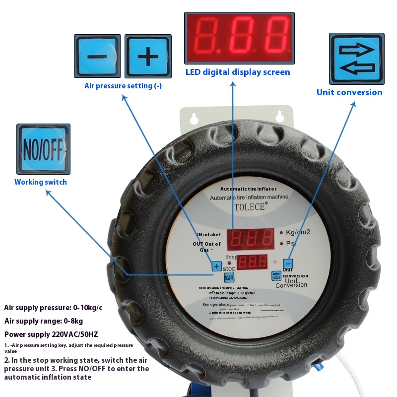 Vollautomatischer Autoreifenfü – Tyre Pressure Gauge Bewertung und Preis