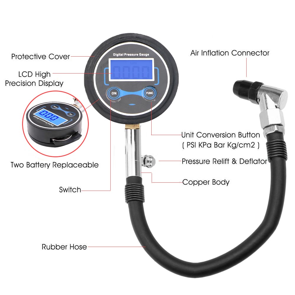 0-200psi Reifendruck messer Mo – Tyre Pressure Gauge Bewertung und Preis