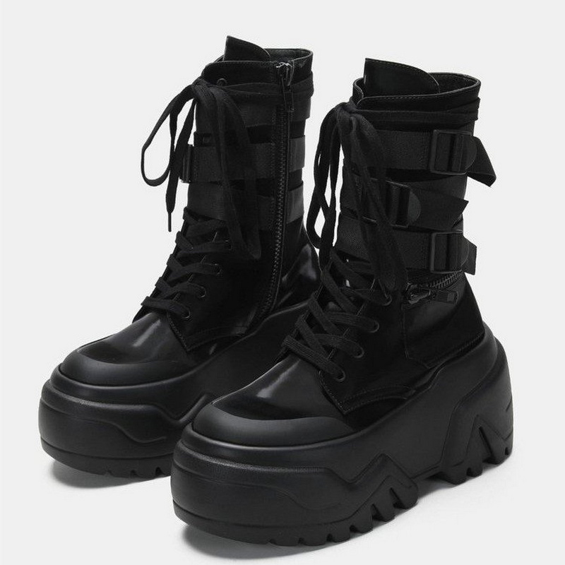Modische Damen Chunky Platform – Motorcycle Gear Pants Bewertung und Preis